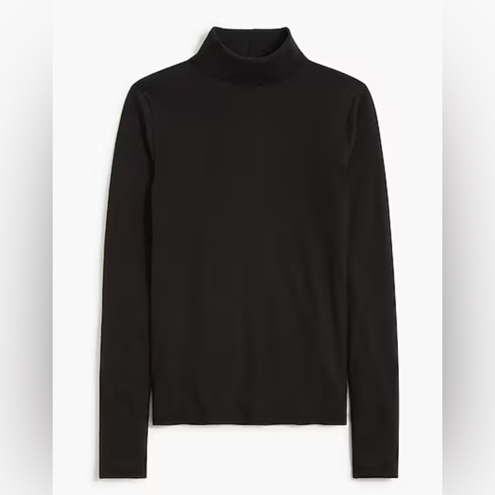 J. Crew Ribbed Knit Mockneck Long Sleeve Top SZ XL